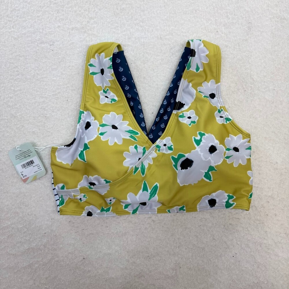 NWT Nani Swimwear Mara Switch V Crop Swim Top Size Large